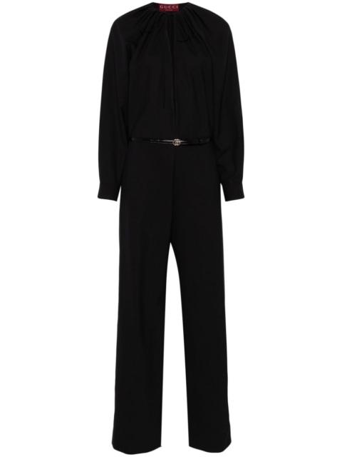 keyhole-neck jumpsuit