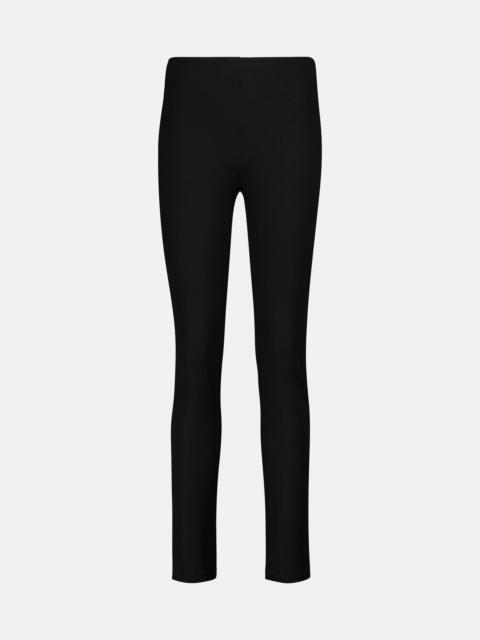 High-rise stretch-gabardine leggings