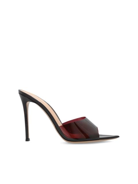 120mm leather heeled mules