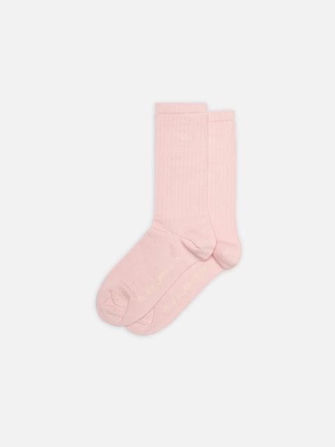 Women Cotton Ribbed Socks Pink