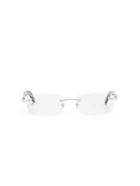 C Décor rectangle-frame glasses