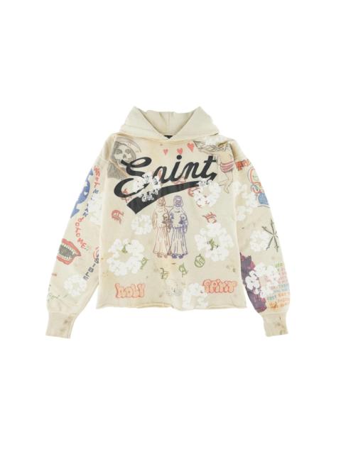 Saint Mxxxxxx x Denim Tears Graffiti Hoodie Grey