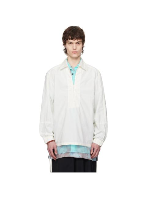 White Half-Zip Shirt