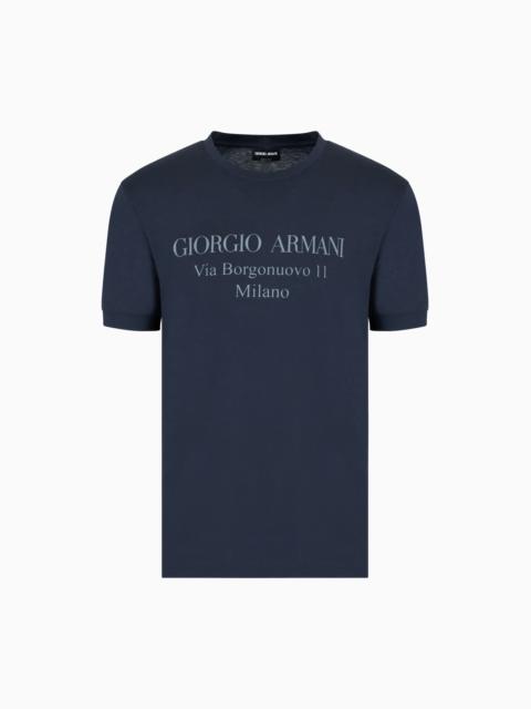 Borgonuovo 11 crew-neck T-shirt in Pima cotton jersey