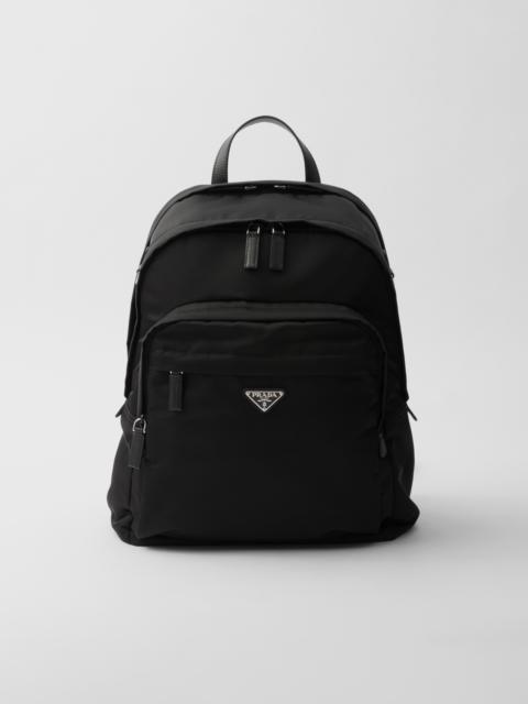 Re-Nylon and Saffiano leather backpack