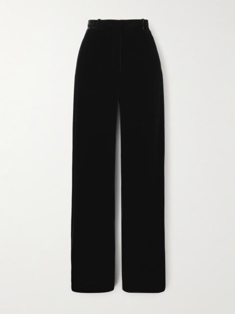 Goldie Velvet Wide-leg Pants