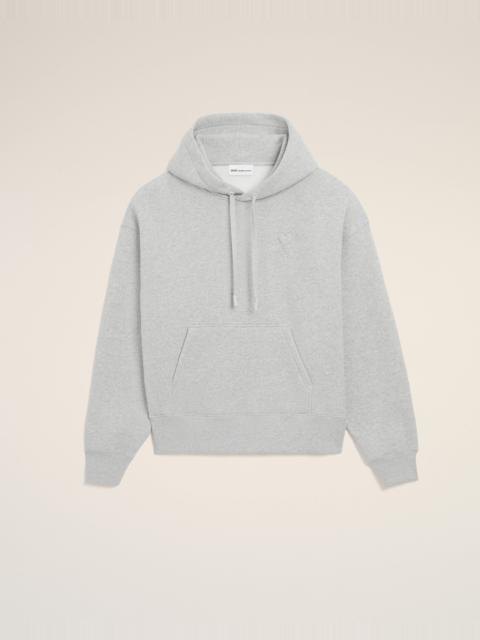 GREY COTTON EMBOSSED AMI DE COEUR HOODIE