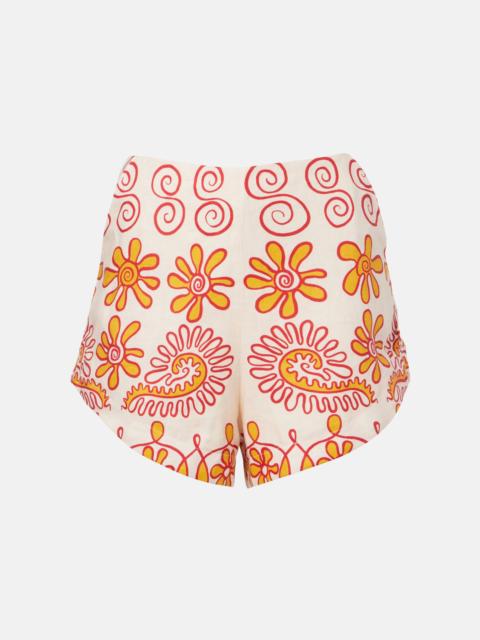 Bahamas printed linen shorts