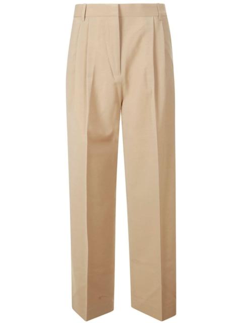 pleated slim-fit trousers