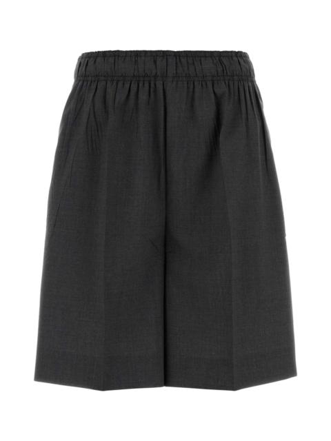 Charcoal Wool Shorts