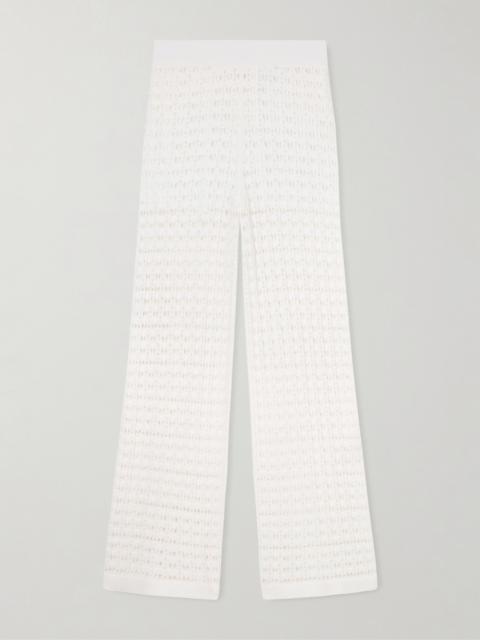 Ray Crocheted Cotton Straight-leg Pants