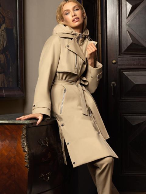 SIOBHAN Down Trench Coat with Removable Bib