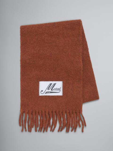 TAN BRUSHED ALPACA SCARF