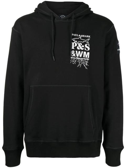 logo-print cotton hoodie