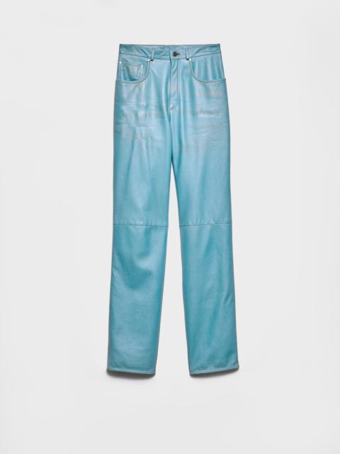 Five-pocket nappa leather pants