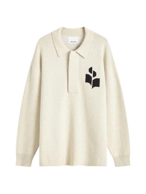 Isabel Marant William Logo Long Sleeve Polo