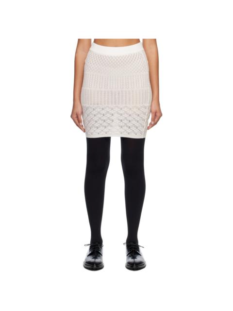 Off-White Semi-Sheer Midi Skirt