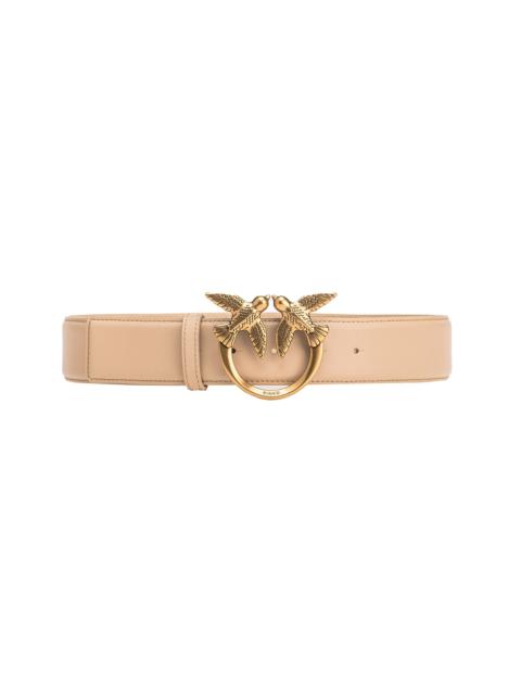 LOVE BIRDS HIGH LEATHER BELT 4CM