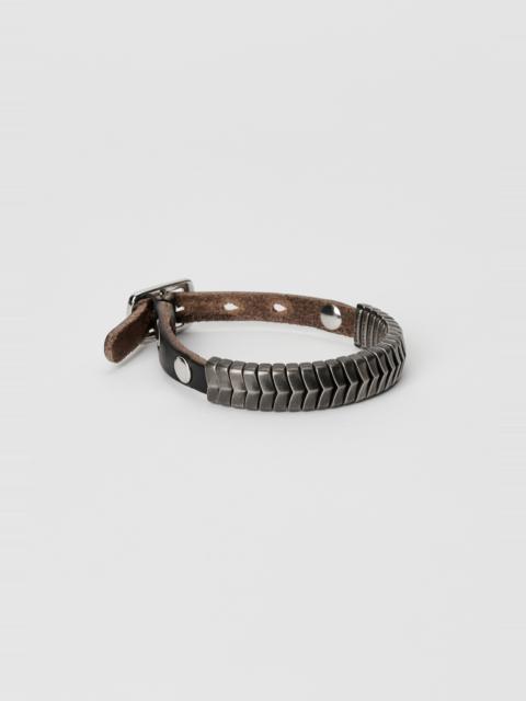 Spine Bracelet Black Chromexcel Leather
