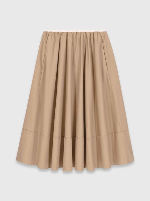 Mid-length cotton skirt