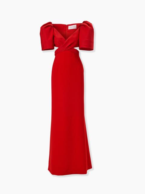 Bell-Sleeve Gown With Cutouts