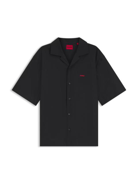 OVERSIZED-FIT SHIRT IN PAPER-TOUCH COTTON