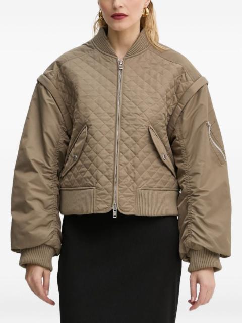 quilted bomber jacket