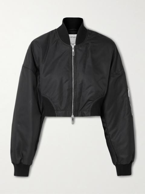 Cropped Shell Bomber Jacket