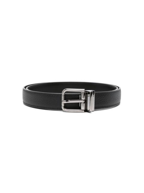 logo-embossed buckle belt