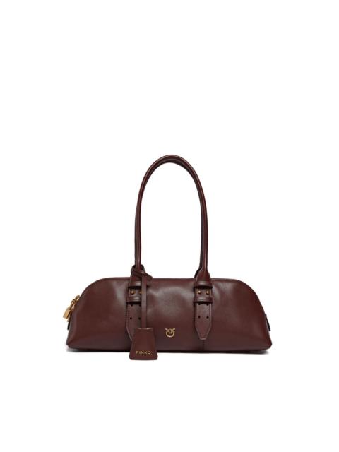 padlock leather shoulder bag