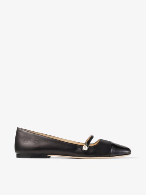 Elisa Flat
Black Nappa and Patent Leather Flats