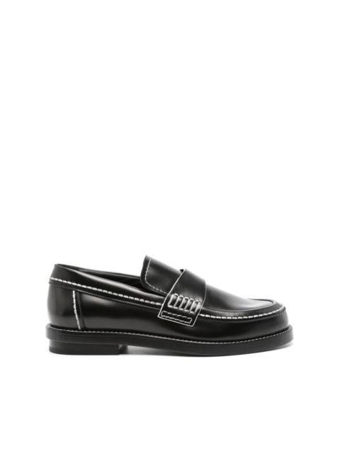 leather loafers