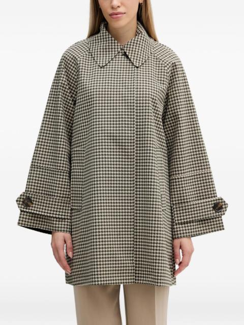 Kennedy Houndstooth zip-up coat