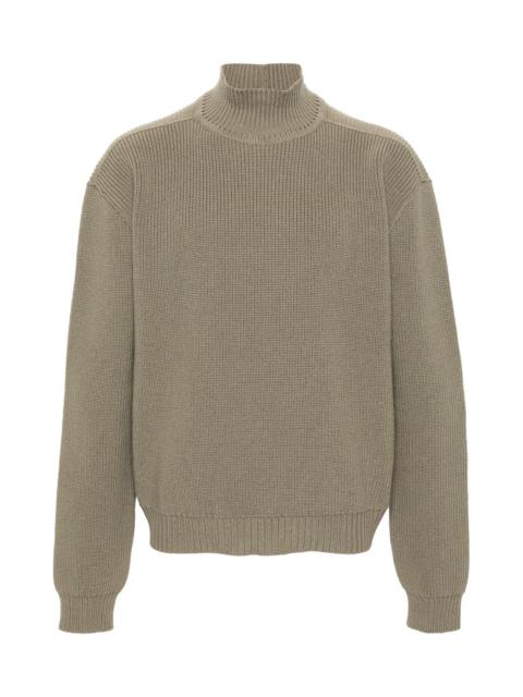 ROLL-NECK VIRGIN-WOOL JUMPER