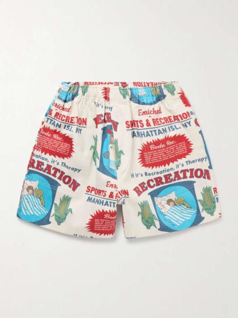 Rec. Enrichment Straight-Leg Printed Cotton-Twill Shorts
