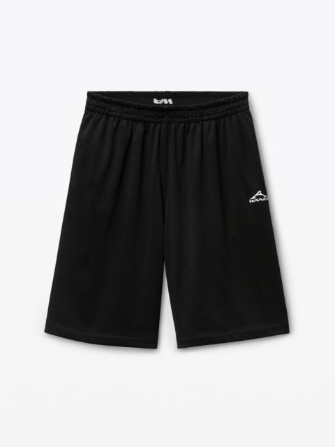 Athletic Mesh Logo Basketball Shorts