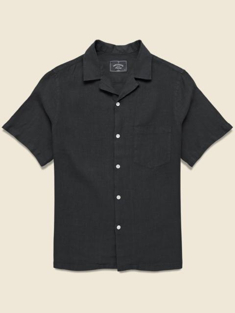 Linen Camp Shirt - Black