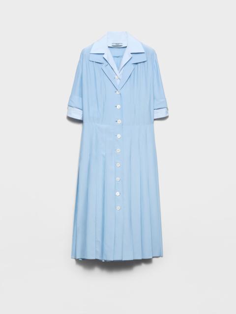 Pongé and poplin shirtdress