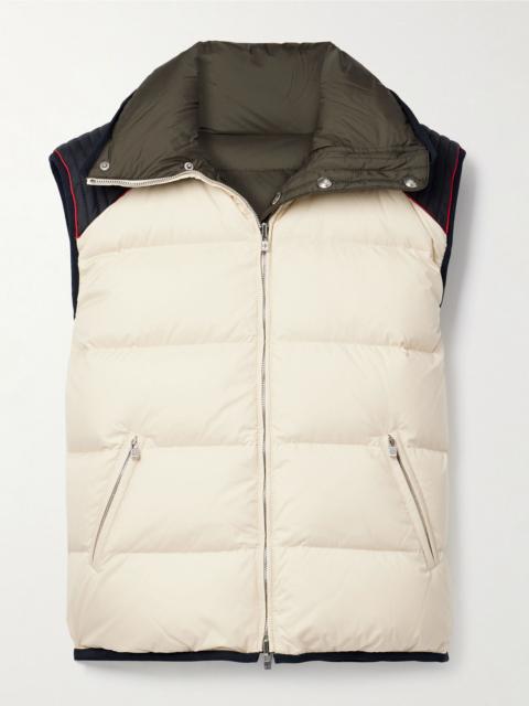 Andry reversible two-tone quilted shell down vest Off-white