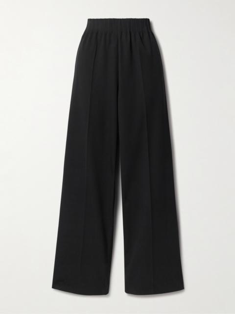 Maud Cotton And Wool-blend Twill Wide-leg Pants