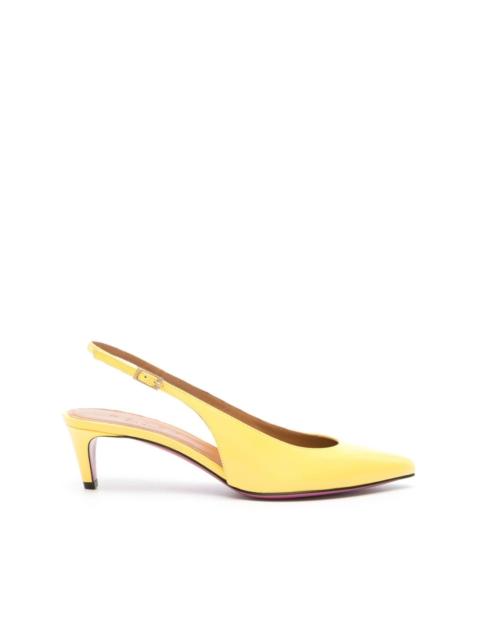 55mm slingback leather pumps