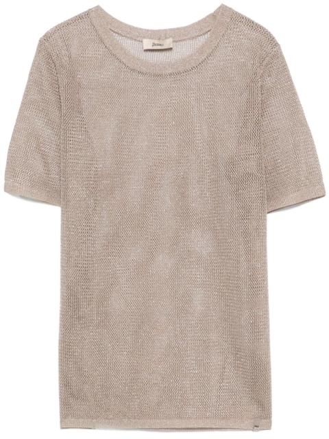 open-knit T-shirt