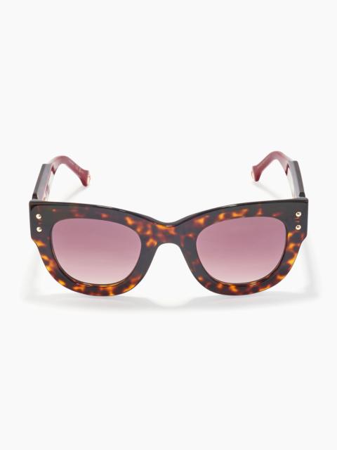 Round Frame Sunglasses With Contrast Temples