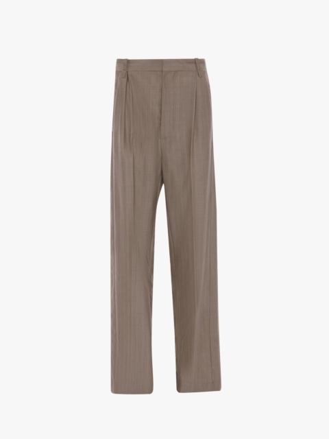 Pleated Waist Trouser In Limestone