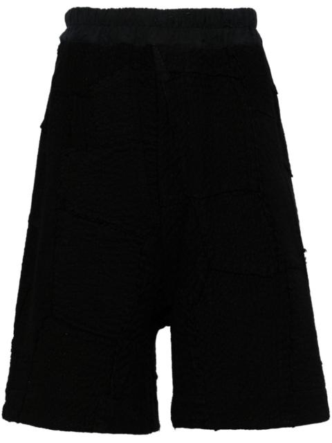 elasticated-waistband cotton shorts