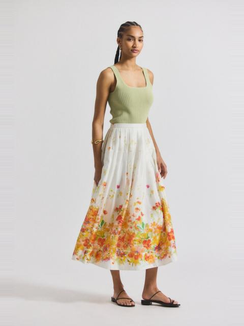 ALEXIA ORGANZA PLEATED MAXI SKIRT