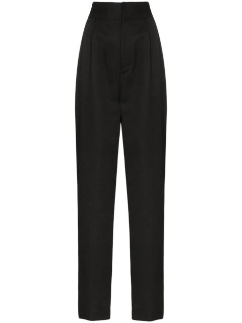 high-waist straight leg trousers