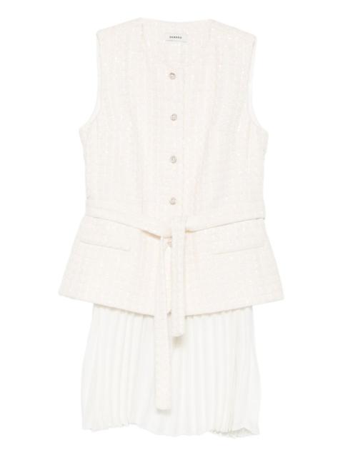 sequin-embellished pleated mini dress