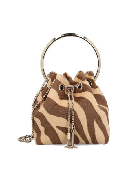 Bon Bon zebra-print ring-handle bag