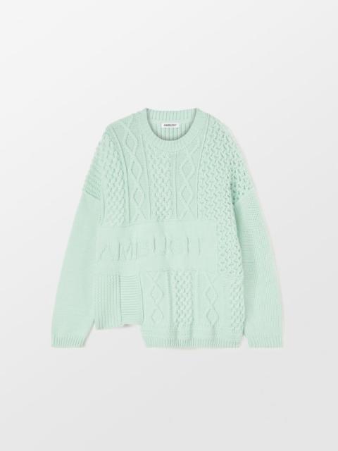 PATCHWORK KNIT CREWNECK